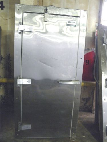 Kolpak 32&#034; walk in cooler freezer ss door and frame left hinged 4&#034; thick for sale