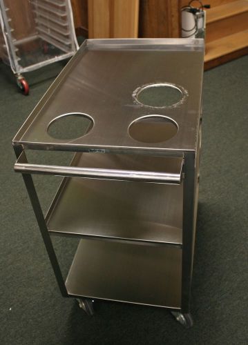 18&#034; x 27&#034; STAINLESS STEEL PUSH CART