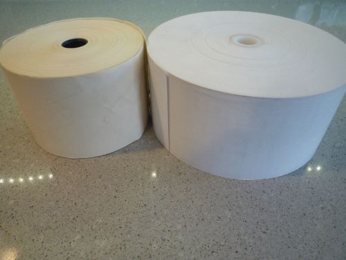 2 TRANAX TIDEL HYOSUNG ATM PAPER ROLLS HEAVY WEIGHT - 3 1/8 x 870 FEET