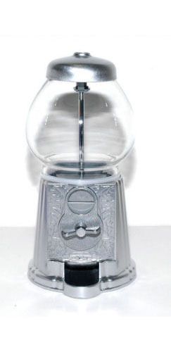 Small silver gumball bank candy machine for sale