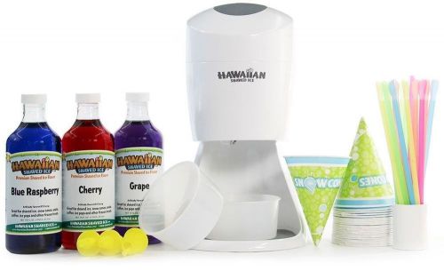 Shaved Ice Snow Cone Machine Hawaiian Party Package Summer Fun Cup Seasonal