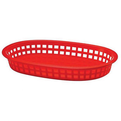 Tablecraft red stackable 10 1/2  x 7 1/2 baskets (case of 36) for sale