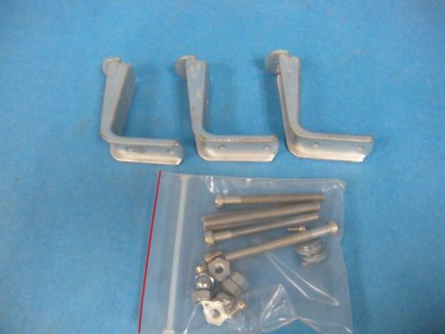 Lot of l mounting brackets with bolts lot of 3 for sale