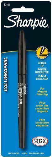 Sharpie Calligraphic Water Based Markers, 1 Black Marker (40101SH)