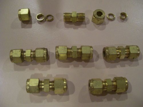 Swagelok Crawford union BRASS  5/16 tube lot of 6