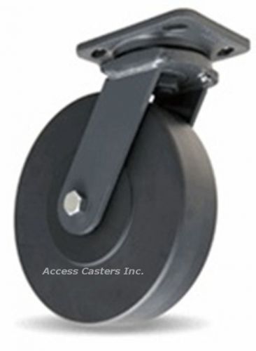 S-WH-8NYB 8&#034; x 2&#034; Hamilton Swivel Plate Caster, Cast Nylon Wheel, 2000 lbs Cap