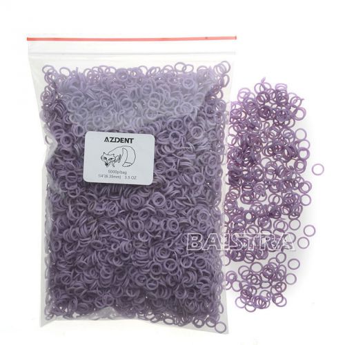 CLEARANCE Dental Orthodontic Elastics Force 3.5 OZ,1/4&#034; Fox 5000 PCS/bag Purple