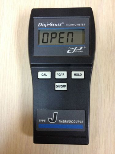 * COLE PARMER 91100-00 DIGI-SENSE DIGITAL THERMOMETER TYPE J THERMOCOUPLE