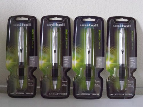 NEW (4) Uni-Ball Jetstream Premier bold 1 mm black ink pens