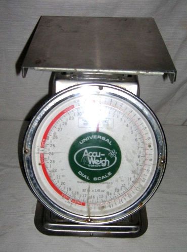 Deluxe commercial universal accuweigh dial scale 32 oz x 1/8oz for sale