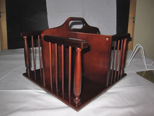 BOMBAY CADDY HOLDER W/ SWIVEL BASE-WALNUT COLOURED WOODEN