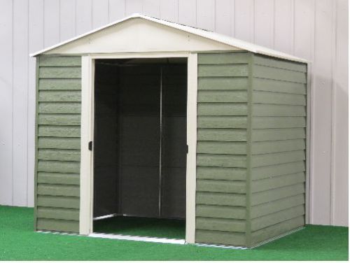 Arrow Steel diy Garden Shed: Metal Outdoor Storage Sheds- Medium Prefab Kit 8x6