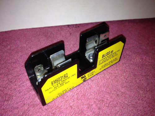 *NEW* BUSSMAN BM6031SQ 30 AMP 600 VOLT 1-POLE FUSE BLOCK HOLDER *FREE SHIP USA*