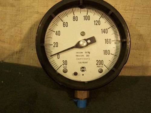 &#034;USG&#034; Vacuum Gauge 200 psi  in HG 4&#034; Face