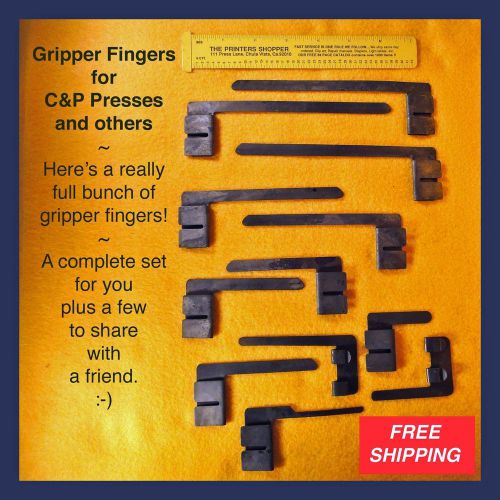 LETTERPRESS PRINTING PRESS GRIPPER FINGERS SET