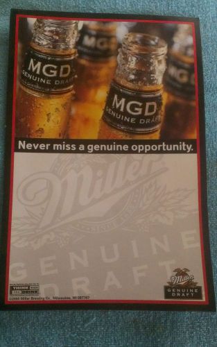 retail promo window cling ~ MILLER GENUINE DRAFT