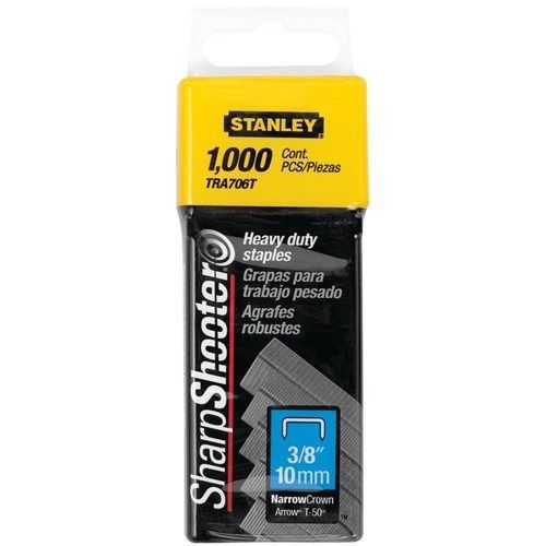 Stanley sharpshooter staples, 3/8 inch leg length, 1000/box (tra706t) for sale