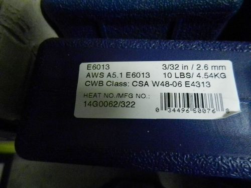 WASHINGTON ALLOY PREMIUM WELDING ELECTRODES E6013  3/32&#034; 10 LBS AWS A5.1