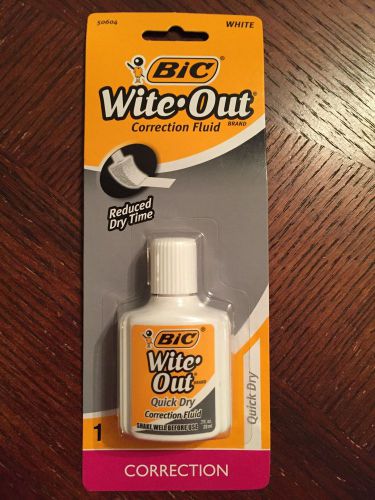 BIC WHITE OUT correction fluid foam brush .7 oz