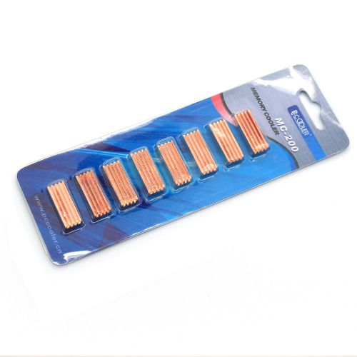 Lot 8pcs Long Copper Heatsinks for DDR DDR2 DDR3 RAM Chipset Cooler Heat Sinks