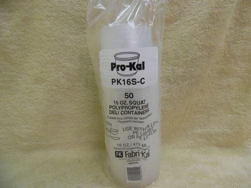 Case of 500 PK16SC Fabri-Kal 16 oz Pro-Kal Polypropylene Deli Containers Clear