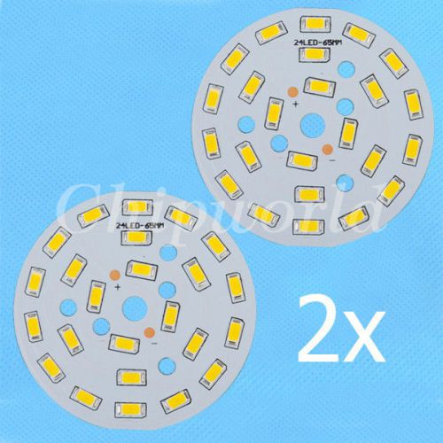 2pcs 12W 5730 Warm White LED Light Emitting Diode Lamp Panel SMD Highlight 65mm