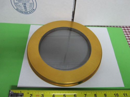 Optical flat yellow  ring ?? unknown application optics bin#a6 for sale