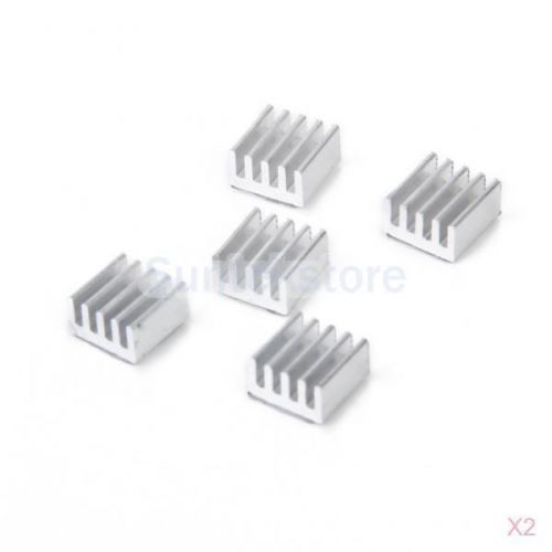 10x Heat Sink 8x8x5mm Aluminum Heatsink Kit W.cooling stick for Raspberry PI