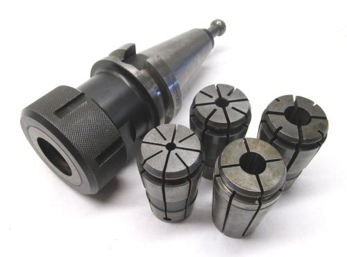 TECNARA TG100 COLLET CHUCK w/ BT40 SHANK + 4 COLLETS