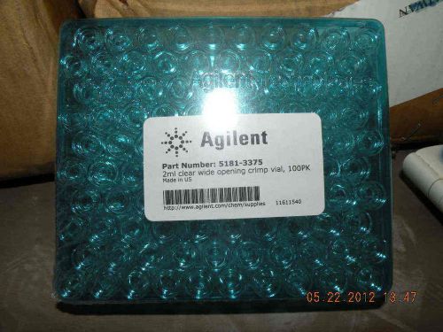 NEW AGILENT 5181-3375 2ml CLEAR WIDE OPENING CRIMP VIAL,100PK NIB