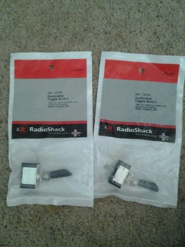 30A 12VDC Illuminated Toggle Switch By Radioshack -S23B1