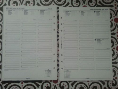 Filofax A5 Week on Two Pages Inserts - Black Ink