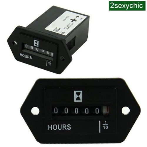 1pcs boats cars trucks tractors digit display hour meter 10v -80v volts 8z9 for sale