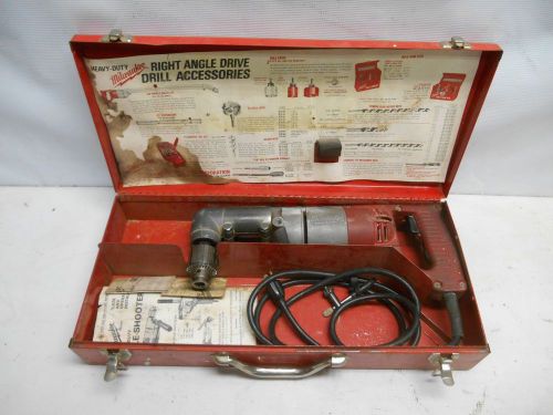 Milwaukee 1101-1 1/2&#034; Heavy Duty Right Angle Hammer Drill w/ Case &amp; Chuck Key