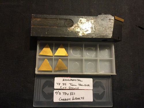 Kennametal TP 32 (Cut Down) Tool Holder w/ 5 TNU 321 Carbide Inserts