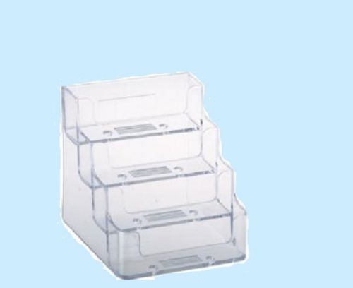 4 Tier Acrylic Holder Plastic Card Rack. U.S. Shipping!