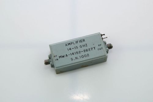 RF AMPLIFIER MWA-14152-2627T 14 - 15GHz GAIN 21dB PO 21dBm SMA