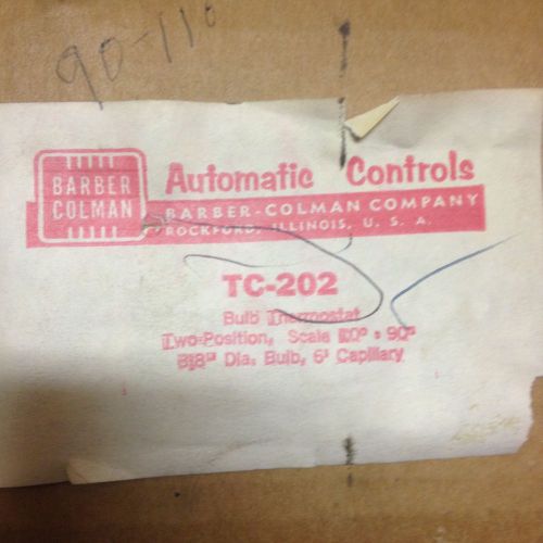 BARBER COLMAN TC-202 COLMAN BULB THERMOSTAT TC-202 (NOB)