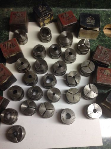 25 Warner &amp; Swasey Round Collet &amp; Hex Pads Sets W&amp;S Master Collet. Balas