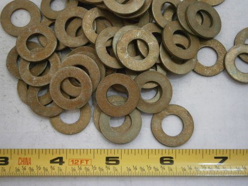 Flat washer 3/8 hardened steel yellow zinc lot of 66 #1170 for sale