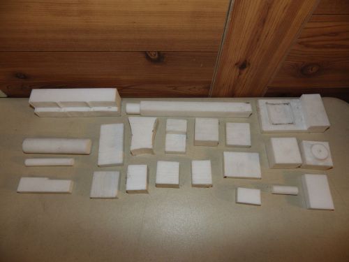 Lot of White Teflon PTFE Blocks, Various Thickness &amp; Widths, Plastic Wholesale