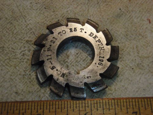 MORSE No 5 - 11P 21 TO 25T Depth .196 Involute Gear Cutters HS -12 Gear Cutter