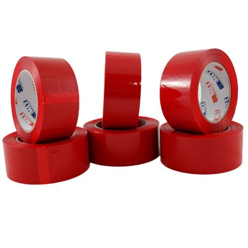 18 rolls 2.1 mil box carton sealing packing tape 2&#034;x110 yards (330&#039; ft) tape red for sale