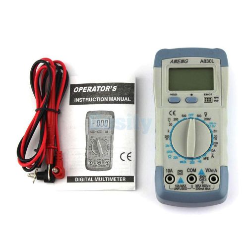 A830L Handheld Digital Multimeter Ammeter Voltmeter-Gray with White