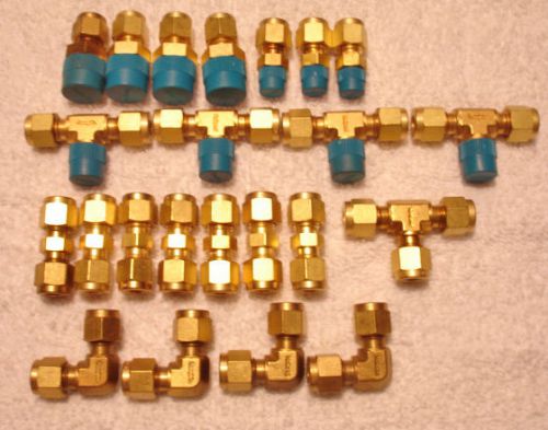 400 Series Swagelok Brass Tube Fittings 1/4 compression