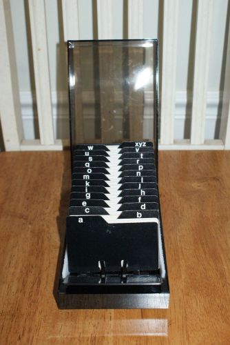 Vintage Rolodex Card File ELDON Office Product Unused JET BLACK