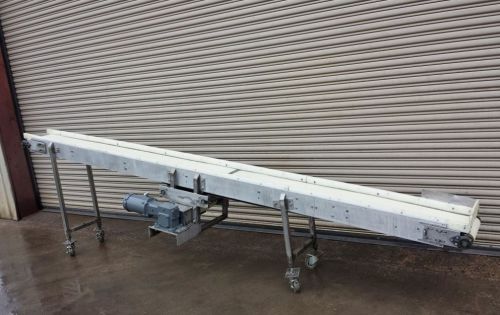 12” x 14’ Long Incline Food Grade Conveyor, Conveying