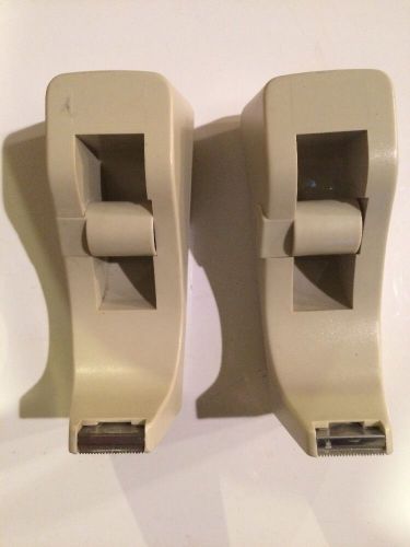 2 Scotch Desk Tape Dispensers, 1in. Core, Beige