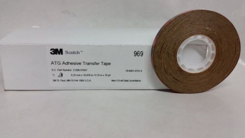3m scotch 969 atg transfer tape 1/4 in x 18 yds - standard yardage 5 mil 12 pack for sale