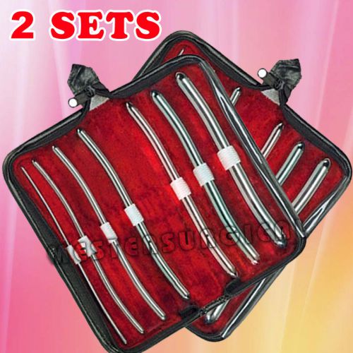 2 Set Hegar Uterine Dilator Sounds Double Ended Set of 7 Surgical Instruments